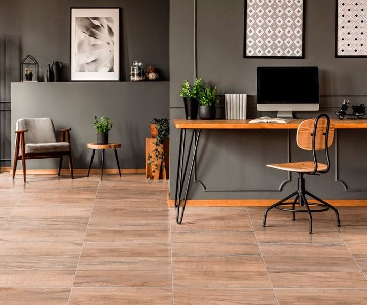 Piso Cerâmico Madeira Brilhante 62x62cm Caixa 2,30m² Almeida - 62HDA03