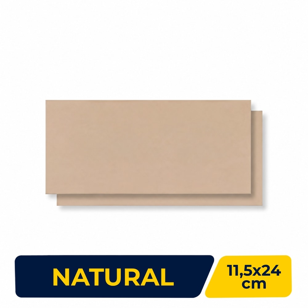 Piso Cerâmico Natural 11,5x24cm Gail Industrial Nude 1009/1000 - Caixa com 33 Peças