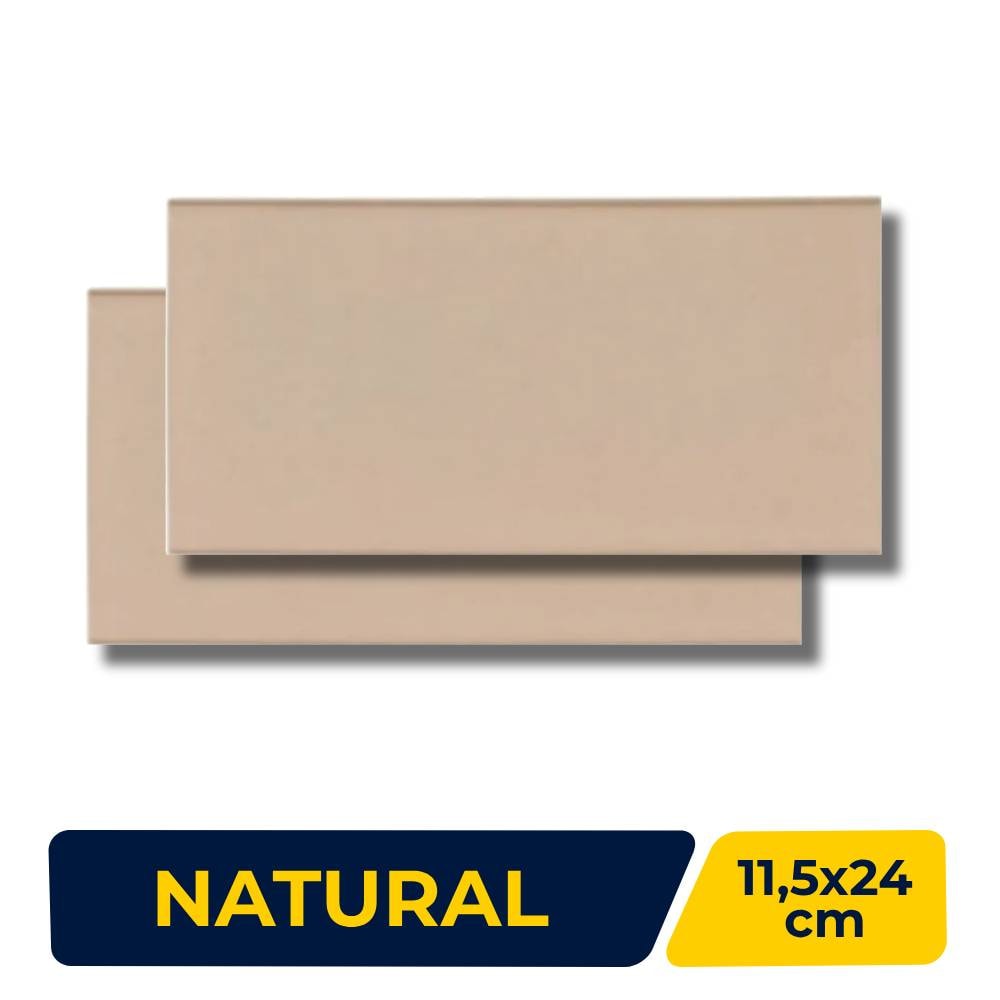 Piso Cerâmico Natural 11.5x24cm Gail Industrial Nude 1009/1000 - Caixa com 33 Peças