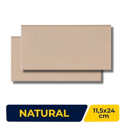 Piso Cerâmico Natural 11.5x24cm Gail Industrial Nude 1009/1000 - Caixa com 33 Peças