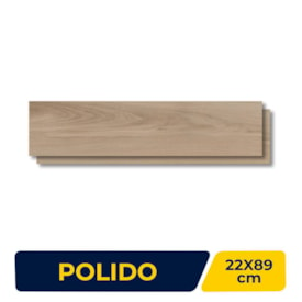 Piso Cerâmico Polido 22x89cm Caixa 1,73m² Lume Elegance Nocce - Retificado