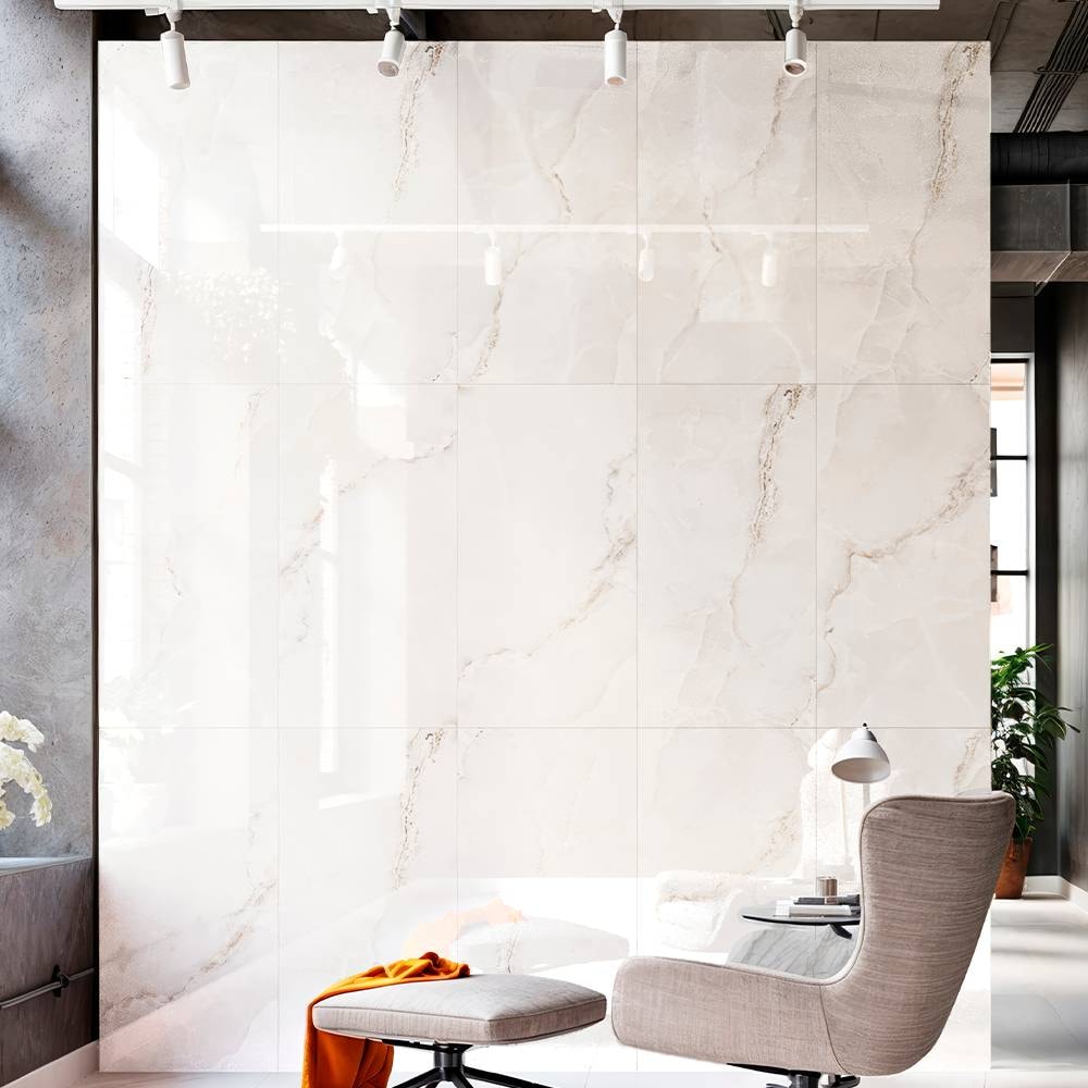 Piso Cerâmico Polido 45x89cm Caixa 2,37m² Lume Palermo Gris Retificado