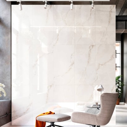 Piso Cerâmico Polido 45x89cm Caixa 2,37m² Lume Palermo Gris Retificado