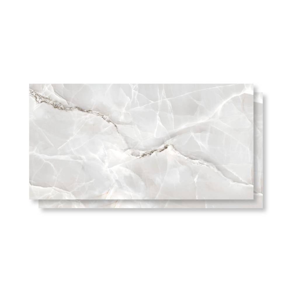 Piso Cerâmico Polido 45x89cm Caixa 2,37m² Lume Palermo Gris Retificado