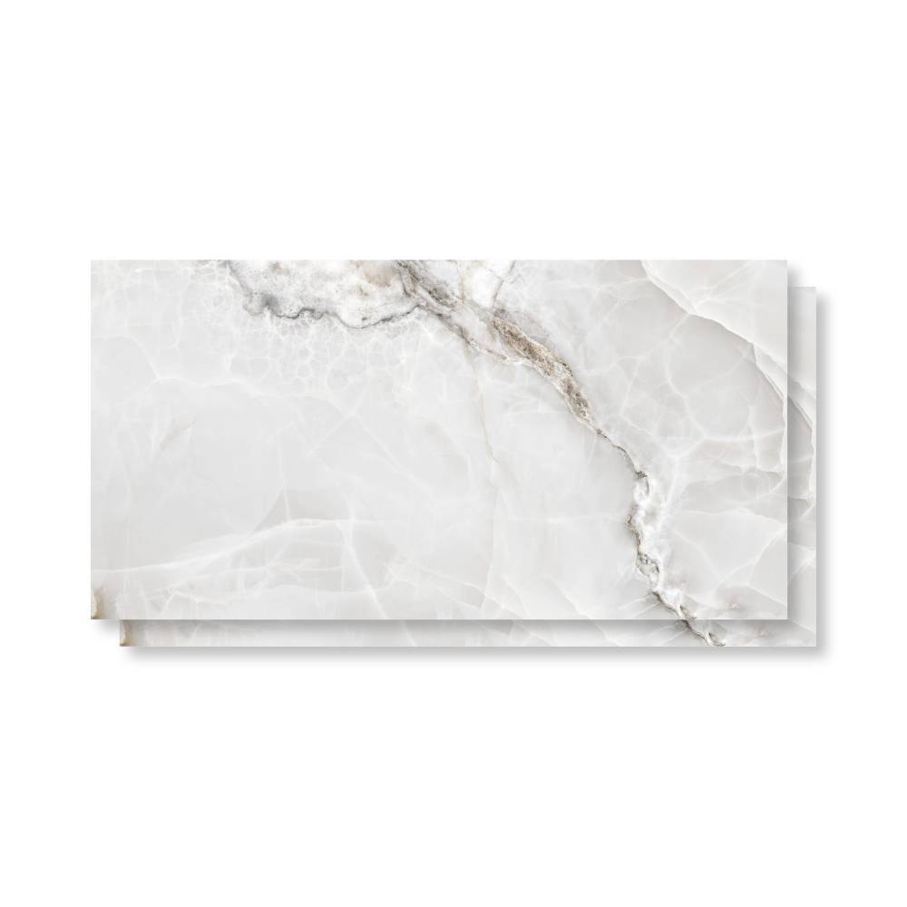 Piso Cerâmico Polido 45x89cm Caixa 2,37m² Lume Palermo Gris Retificado