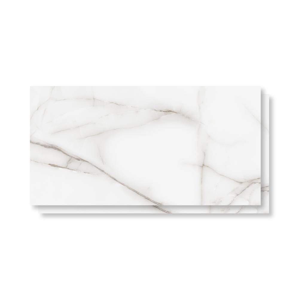 Piso Cerâmico Polido 45x89cm Caixa 2,37m² Lume Thassos Gris Retificado