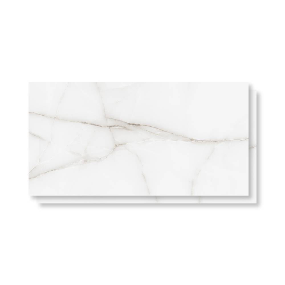 Piso Cerâmico Polido 45x89cm Caixa 2,37m² Lume Thassos Gris Retificado