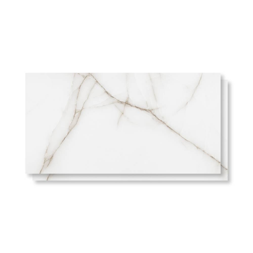 Piso Cerâmico Polido 45x89cm Caixa 2,37m² Lume Thassos Gris Retificado