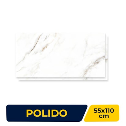 Piso Cerâmico Polido 55x110cm Caixa 1,80m² Inout Heze Retficado - PHD56840