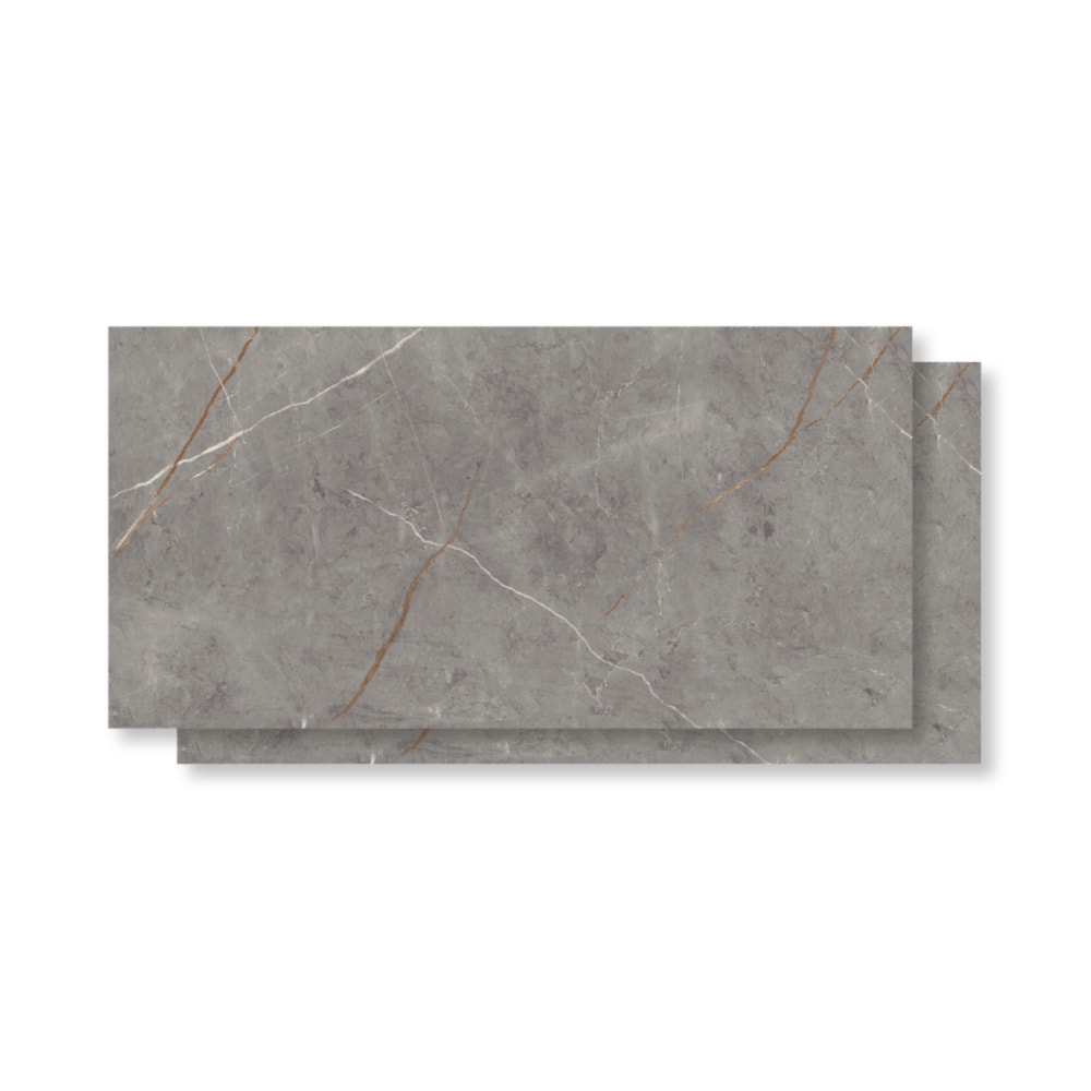 Piso Cerâmico Polido 56x113cm Caixa 2,50m² Incopisos Sevilha Gray Retificado - 313003