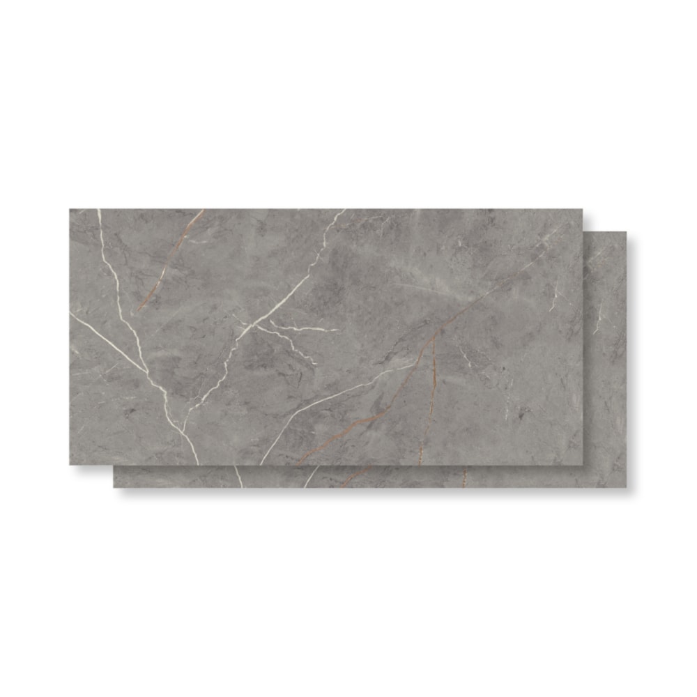 Piso Cerâmico Polido 56x113cm Caixa 2,50m² Incopisos Sevilha Gray Retificado - 313003