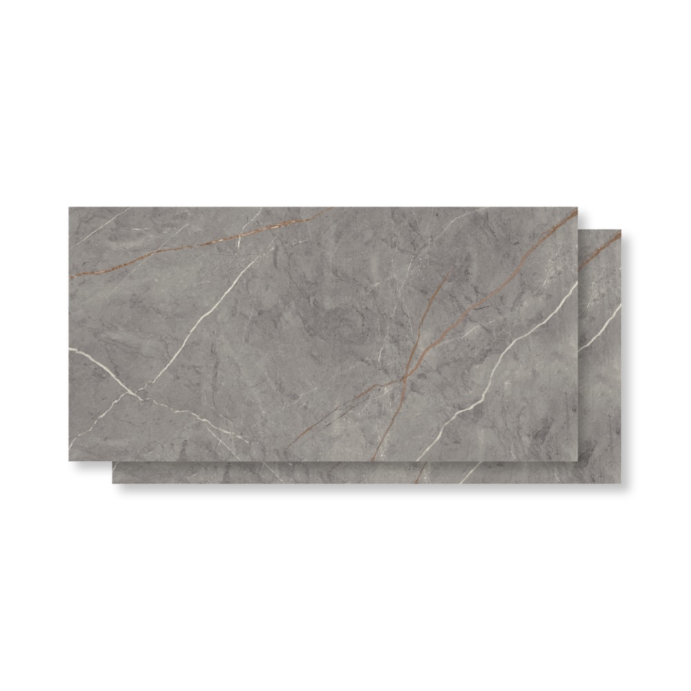 Piso Cerâmico Polido 56x113cm Caixa 2,50m² Incopisos Sevilha Gray Retificado - 313003