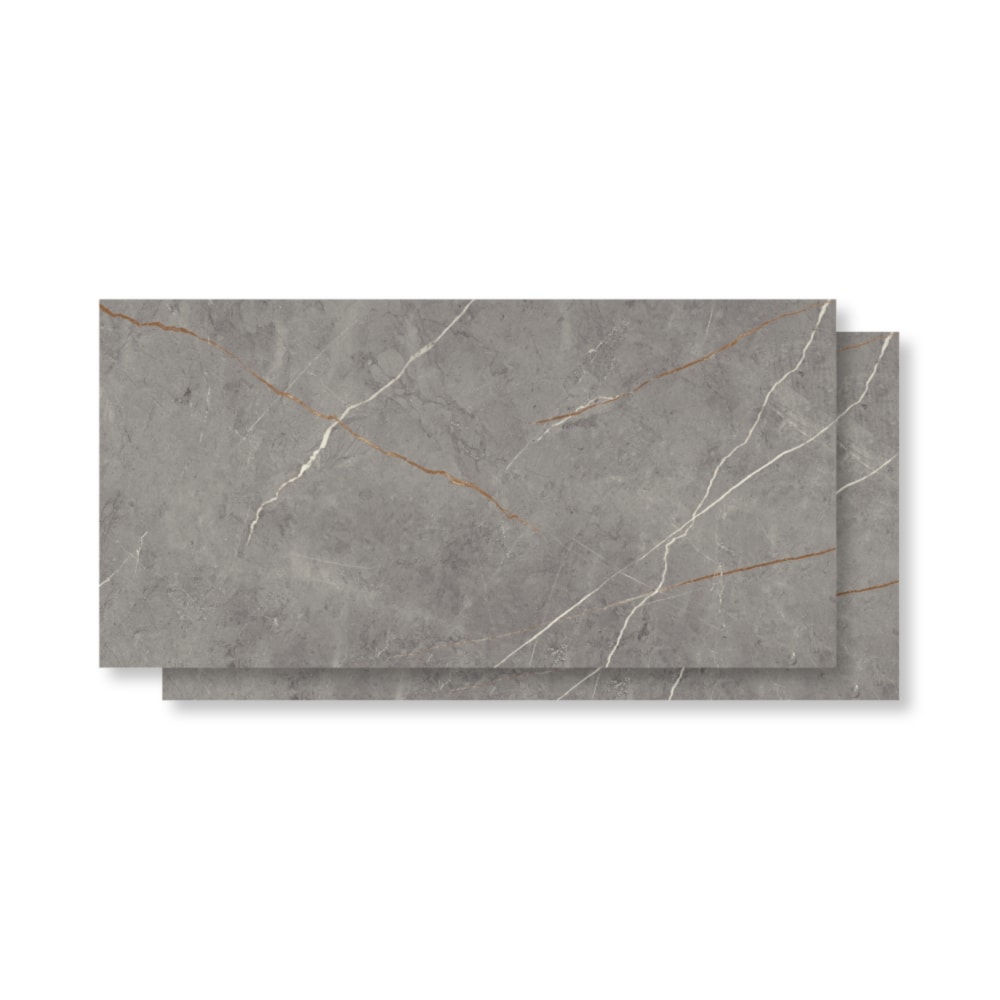 Piso Cerâmico Polido 56x113cm Caixa 2,50m² Incopisos Sevilha Gray Retificado - 313003