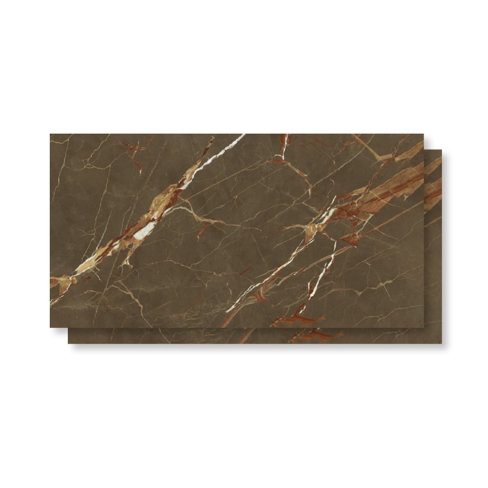 Piso Cerâmico Polido 60x120cm Caixa 2,18m² Karina Ombra Di Carvaggio Retificado - 68006