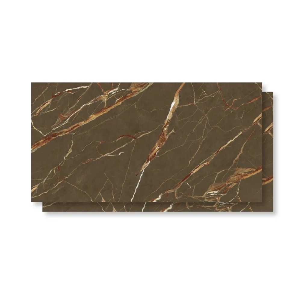 Piso Cerâmico Polido 60x120cm Caixa 2,18m² Karina Ombra Di Carvaggio Retificado - 68006