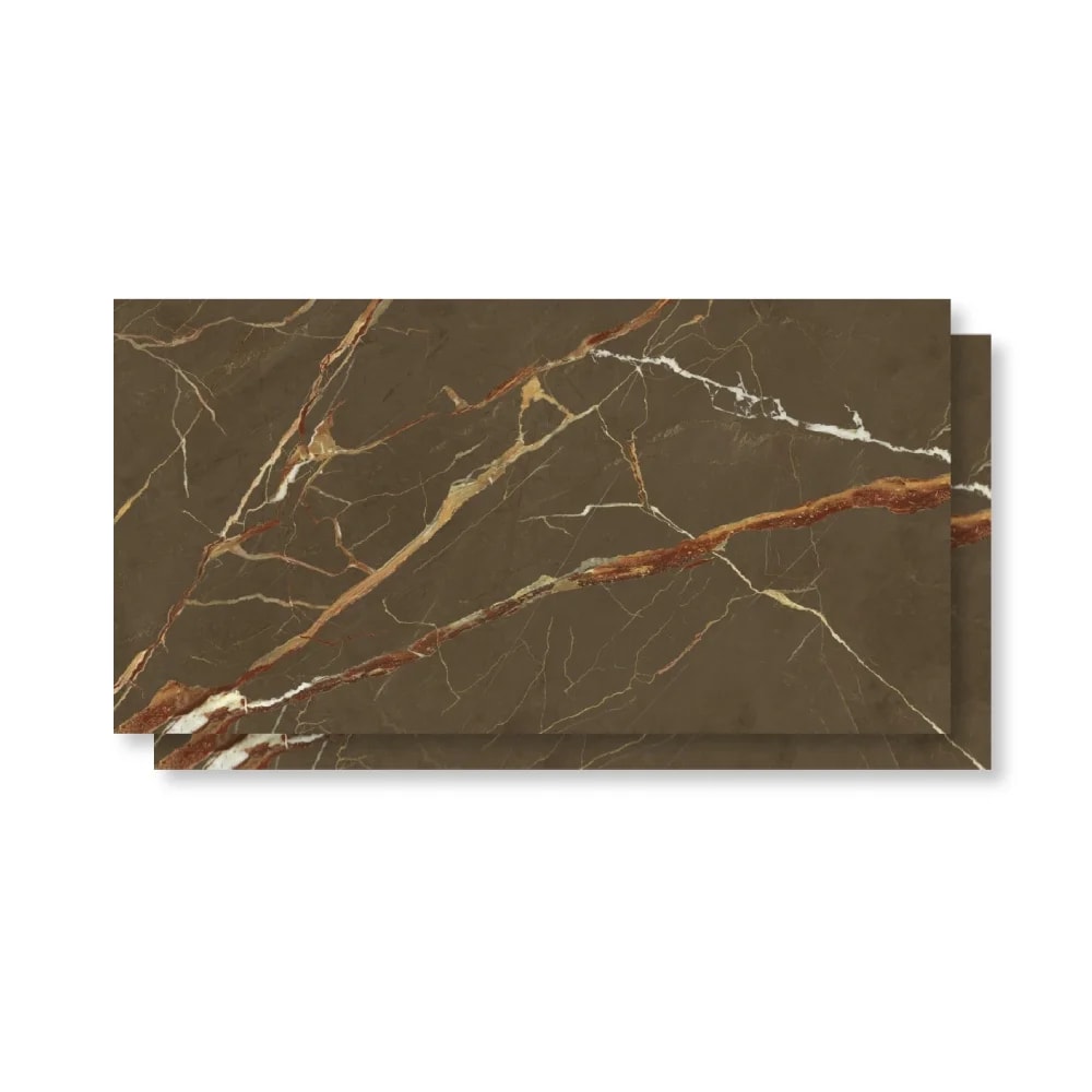 Piso Cerâmico Polido 60x120cm Caixa 2,18m² Karina Ombra Di Carvaggio Retificado - 68006