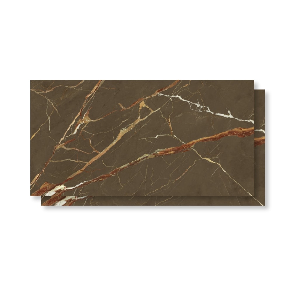 Piso Cerâmico Polido 60x120cm Caixa 2,18m² Karina Ombra Di Carvaggio Retificado - 68006