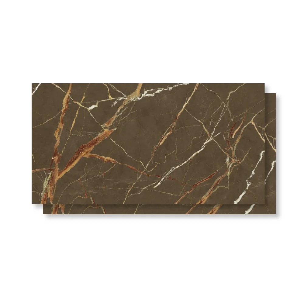 Piso Cerâmico Polido 60x120cm Caixa 2,18m² Karina Ombra Di Carvaggio Retificado - 68006