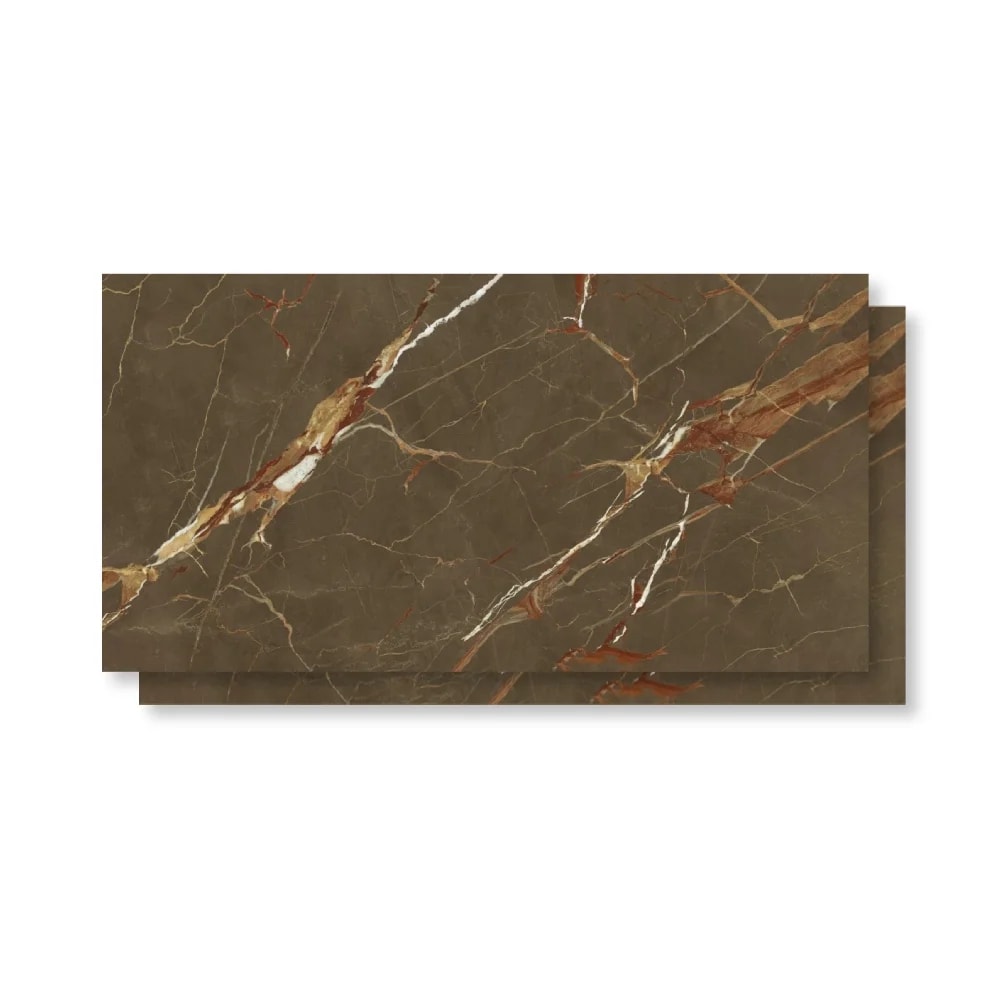 Piso Cerâmico Polido 60x120cm Caixa 2,18m² Karina Ombra Di Carvaggio Retificado - 68006