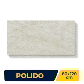 Piso Cerâmico Polido 60x120cm Caixa 2,18m² Karina Taj Mahal Retificado - 68025