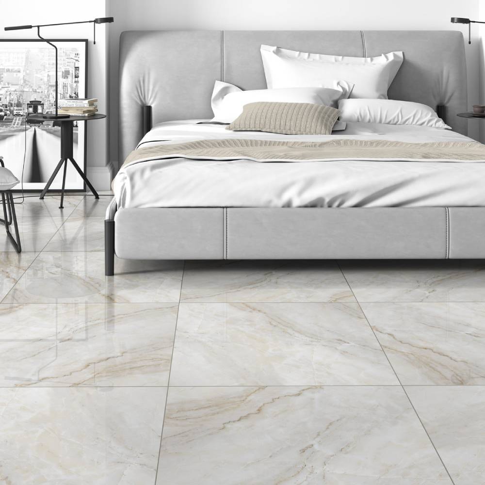 Piso Cerâmico Polido 60x60cm Caixa 2,47m² Lume Atenas Retificado