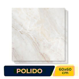 Piso Cerâmico Polido 60x60cm Caixa 2,47m² Lume Atenas Retificado