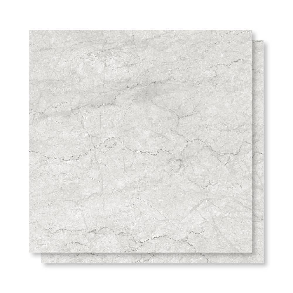 Piso Cerâmico Polido 60x60cm Caixa 2,47m² Lume Baviera Gris Retificado