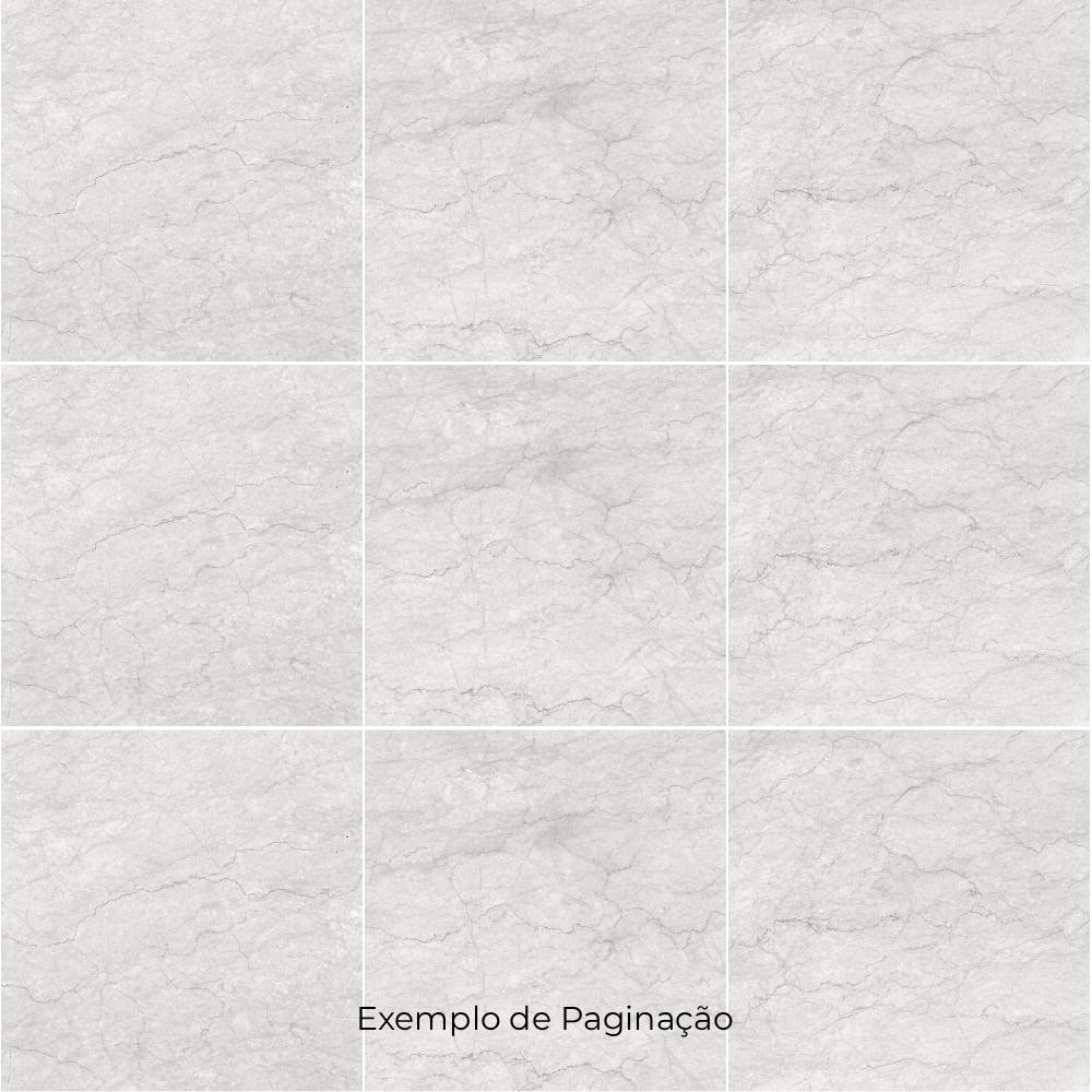 Piso Cerâmico Polido 60x60cm Caixa 2,47m² Lume Baviera Gris Retificado