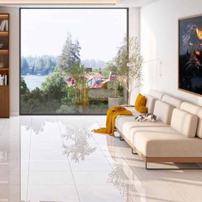 Piso Cerâmico Polido 60x60cm Caixa 2,47m² Lume Cristallo Retificado