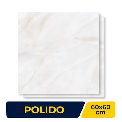 Piso Cerâmico Polido 60x60cm Caixa 2,47m² Lume Cristallo Retificado
