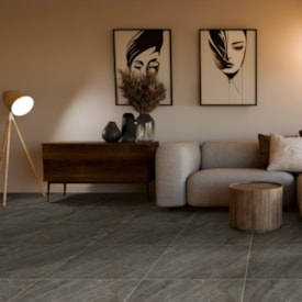 Piso Cerâmico Polido 60x60cm Caixa 2,47m² Lume Fênix Grigio Retificado