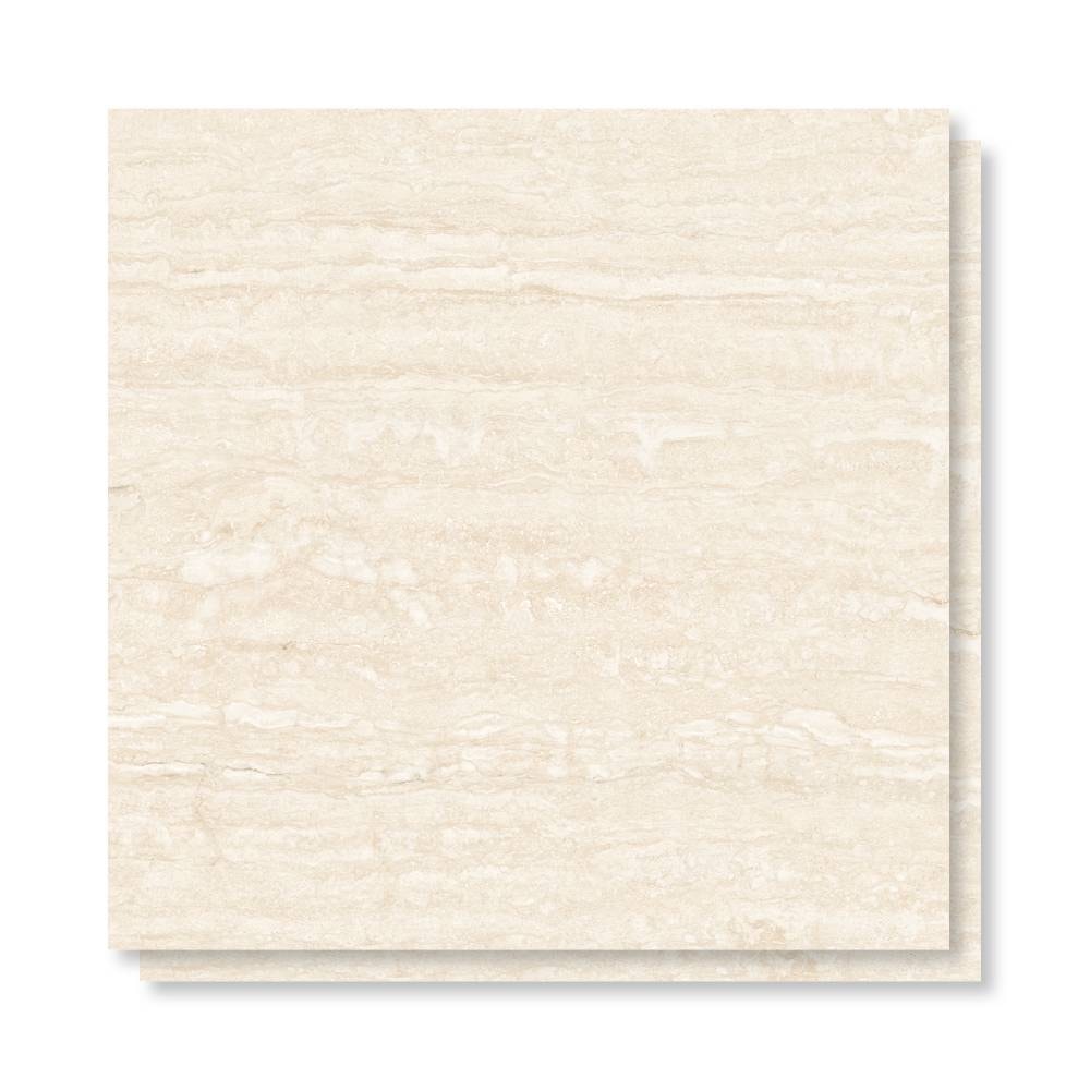 Piso Cerâmico Polido 60x60cm Caixa 2,47m² Lume Fontana Bege Retificado