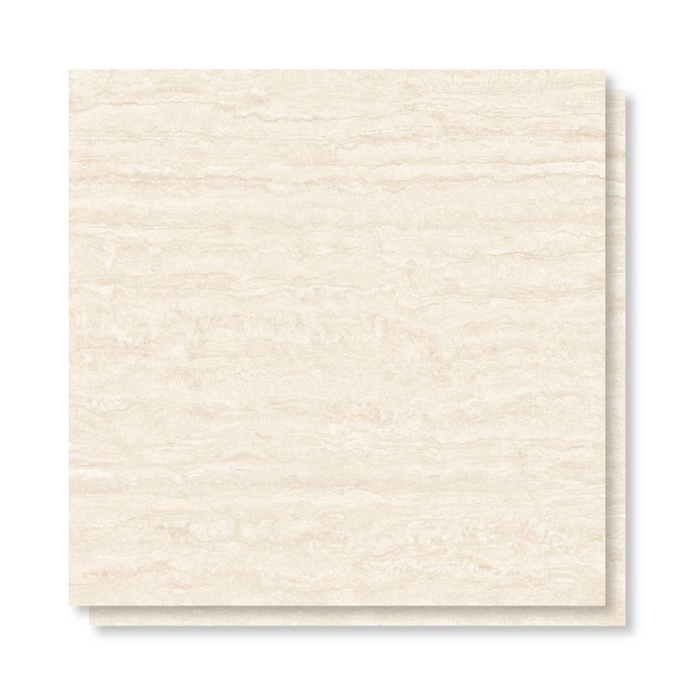 Piso Cerâmico Polido 60x60cm Caixa 2,47m² Lume Fontana Bege Retificado