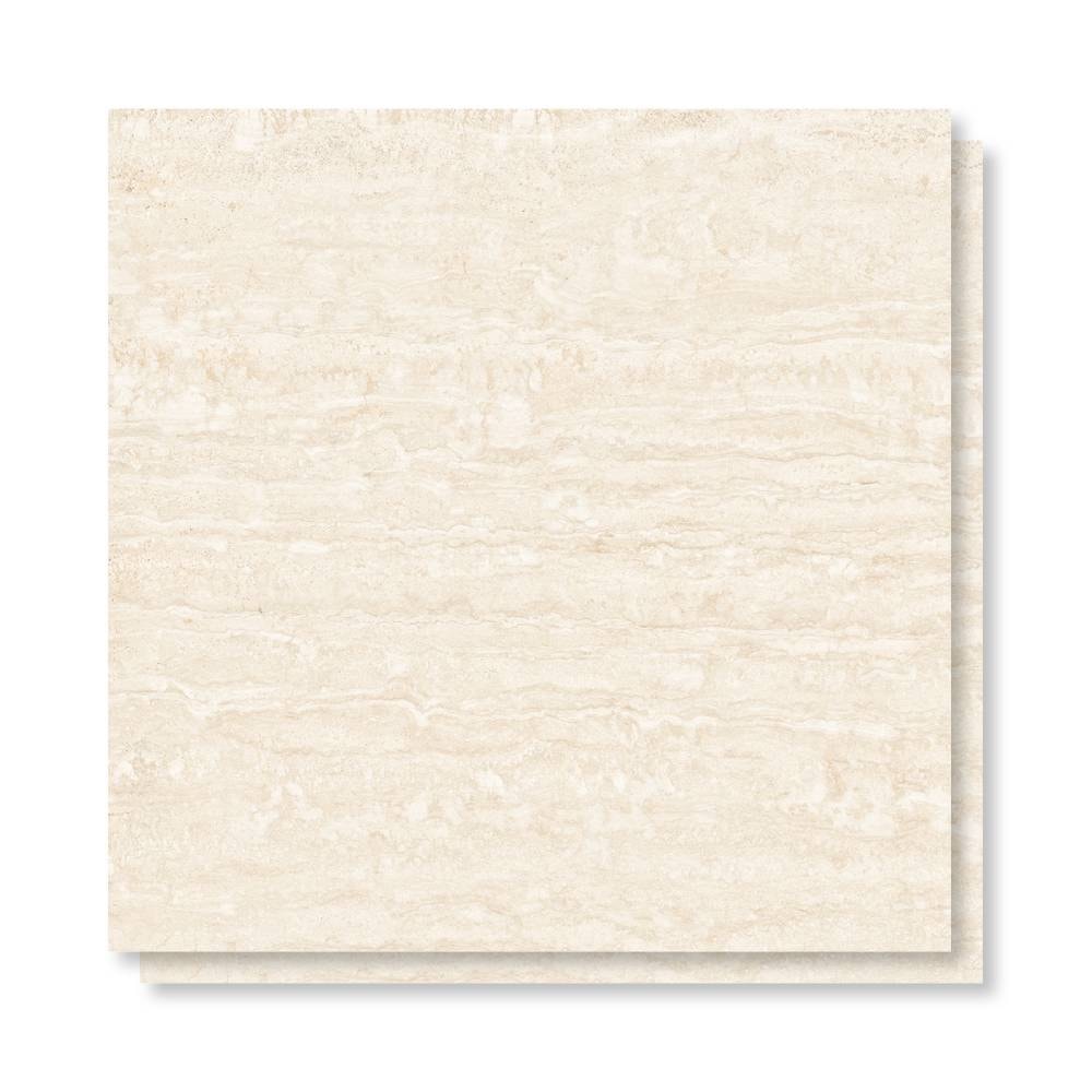 Piso Cerâmico Polido 60x60cm Caixa 2,47m² Lume Fontana Bege Retificado