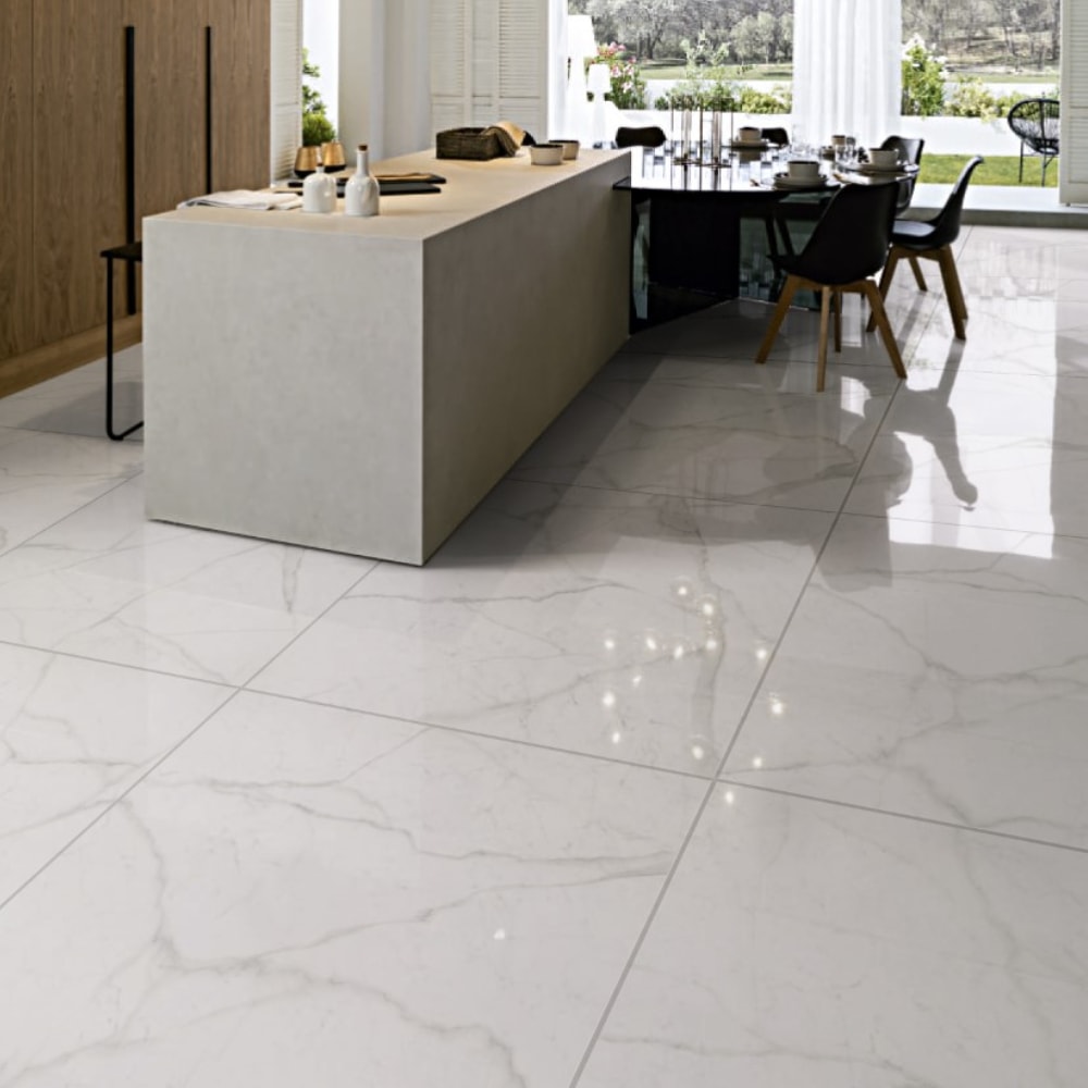 Piso Cerâmico Polido 60x60cm Caixa 2,48m² Karina Altissimo Cinza Retificado - 67004