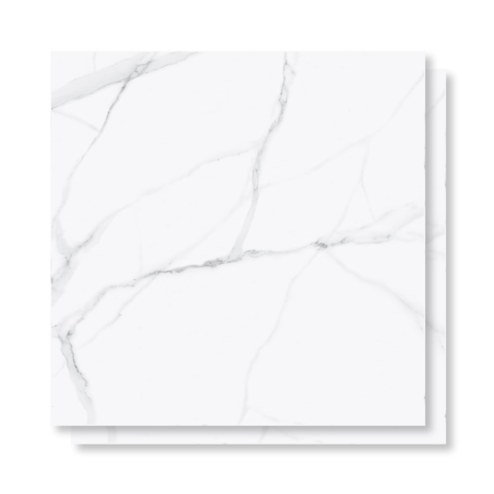 Piso Cerâmico Polido 60x60cm Caixa 2,48m² Karina Altissimo Cinza Retificado - 67004