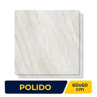 Piso Cerâmico Polido 60x60cm Caixa 2,48m² Karina Meridian Retificado - 67016