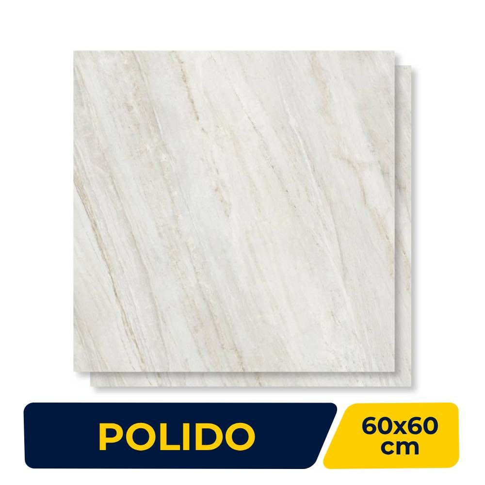 Piso Cerâmico Polido 60x60cm Caixa 2,48m² Karina Meridian Retificado - 67016