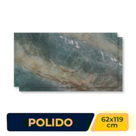 Piso Cerâmico Polido 62x119cm Caixa 2,20m² Lume Astúrias Retificado