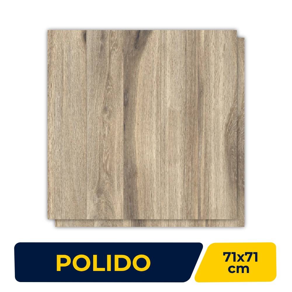 Piso Cerâmico Polido 71x71cm Caixa 2,52m² Duragres Itatiaia Deck Polido Retificado - 2354