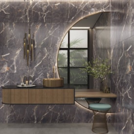 Piso Cerâmico Polido 74x74cm Caixa 2,22m² Incopisos Concret Gray Retificado - 574009