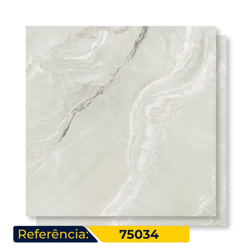 Piso Cerâmico Polido 75x75cm Caixa 2,23m² Karina Apuano Retificado - 75034