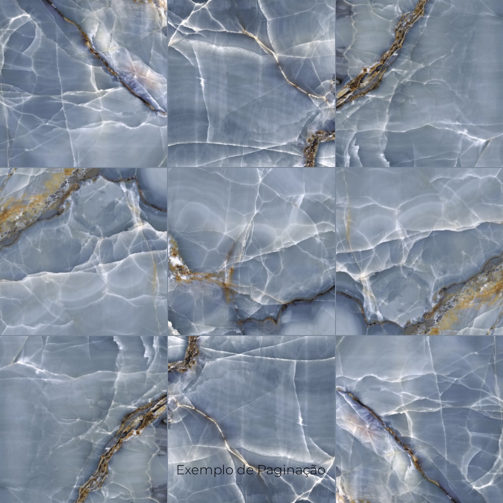 Piso Cerâmico Polido 75x75cm Caixa 2,23m² Karina Onix Blue HD Retificado - 75007
