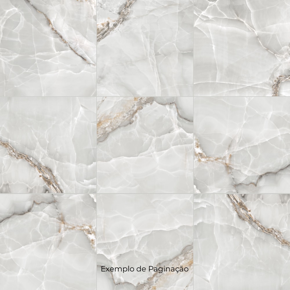 Piso Cerâmico Polido 75x75cm Caixa 2,23m² Karina Onix Silver HD