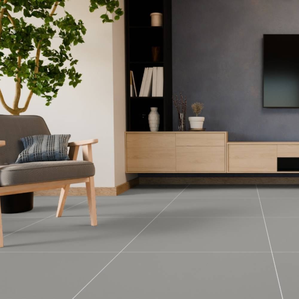 Piso Cerâmico Polido 75x75cm Caixa 2,81m² Lume Avório Cinza Retificado