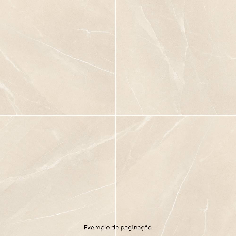 Piso Cerâmico Polido 75x75cm Caixa 2,81m² Lume Pulpins Bege Retificado