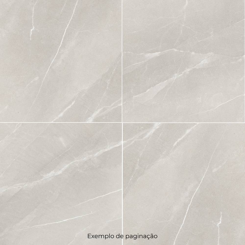 Piso Cerâmico Polido 75x75cm Caixa 2,81m² Lume Pulpins Cinza Retificado