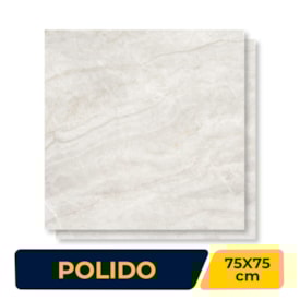 Piso Cerâmico Polido 75x75cm Caixa 2,81m² Lume San Remo Retificado