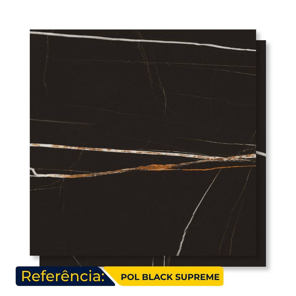 Piso Cerâmico Polido 75x75cm Caixa 2,81m² Lume Supreme Retificado