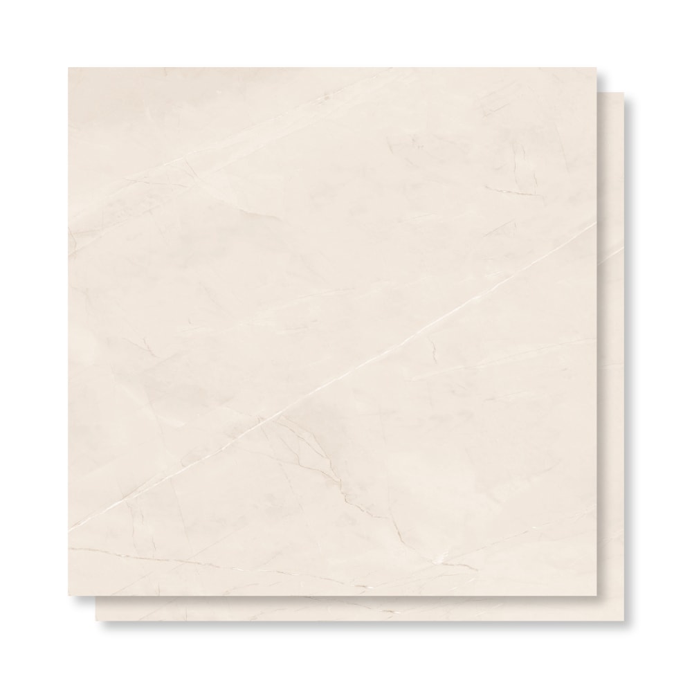 Piso Cerâmico Polido 85x85cm Caixa 2,14m² Lume Allure Crema Retificado